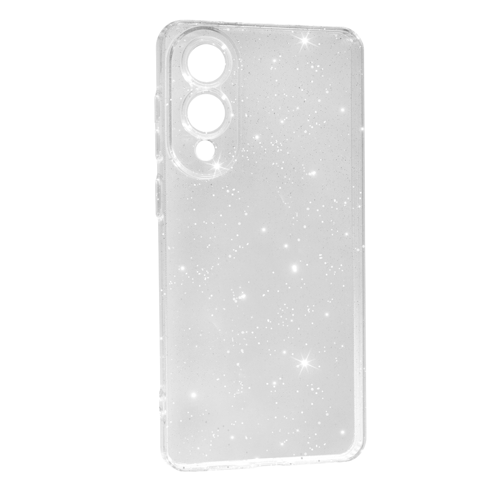 Накладка Molan Cano Glossy Jelly для Samsung S25 Edge прозора з блискітками-0